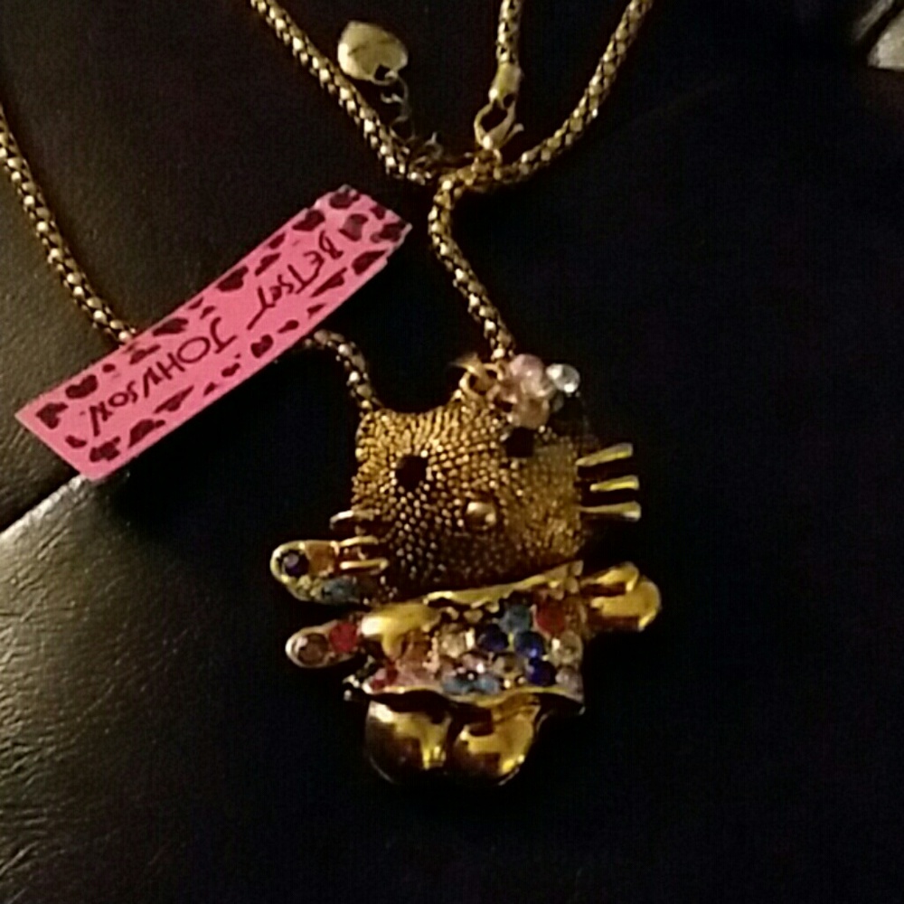 Betsey Johnson Kitty Sweater Necklace